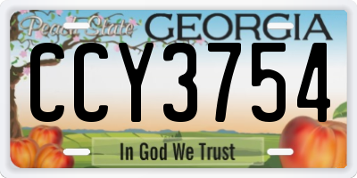 GA license plate CCY3754