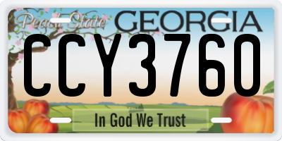 GA license plate CCY3760
