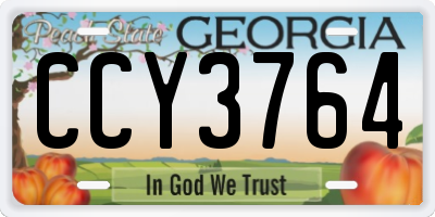 GA license plate CCY3764