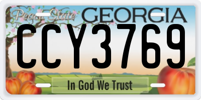 GA license plate CCY3769