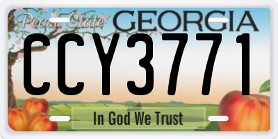 GA license plate CCY3771