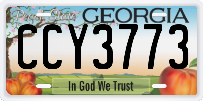 GA license plate CCY3773