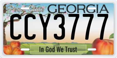 GA license plate CCY3777