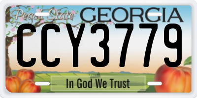 GA license plate CCY3779