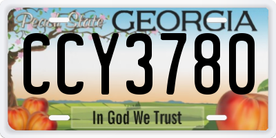GA license plate CCY3780