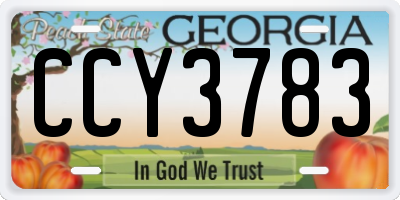 GA license plate CCY3783