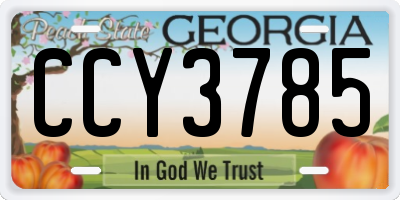 GA license plate CCY3785