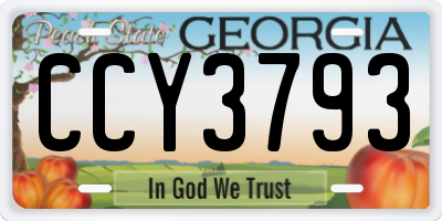 GA license plate CCY3793