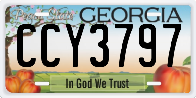 GA license plate CCY3797