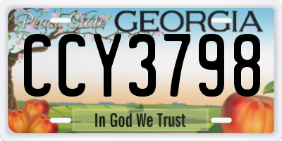 GA license plate CCY3798