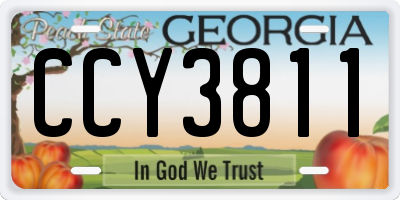GA license plate CCY3811