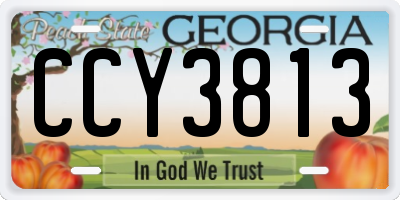 GA license plate CCY3813