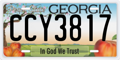 GA license plate CCY3817