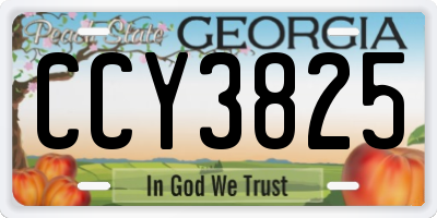 GA license plate CCY3825