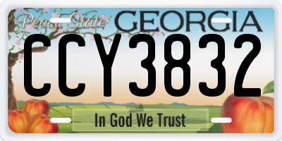 GA license plate CCY3832