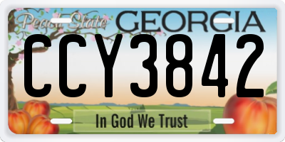 GA license plate CCY3842