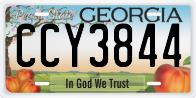GA license plate CCY3844