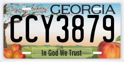 GA license plate CCY3879