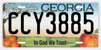 GA license plate CCY3885