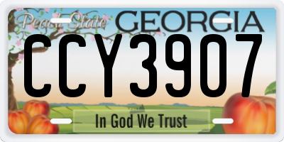 GA license plate CCY3907