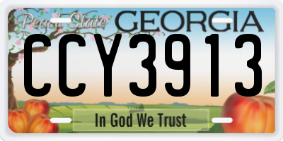 GA license plate CCY3913