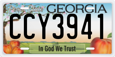GA license plate CCY3941