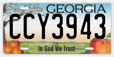 GA license plate CCY3943
