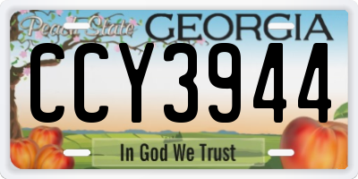 GA license plate CCY3944