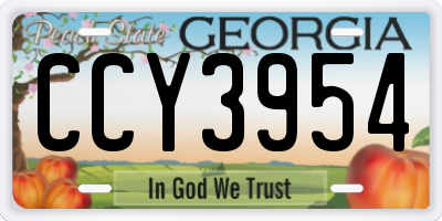GA license plate CCY3954