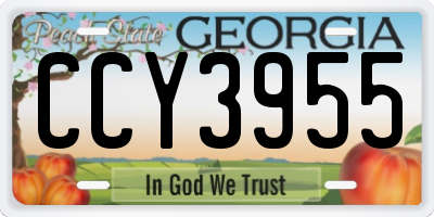 GA license plate CCY3955
