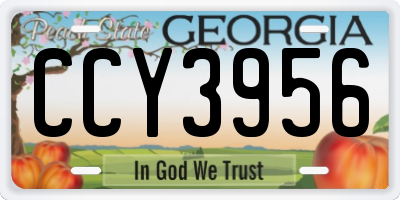 GA license plate CCY3956
