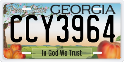 GA license plate CCY3964