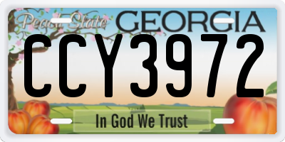 GA license plate CCY3972