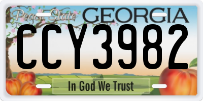 GA license plate CCY3982
