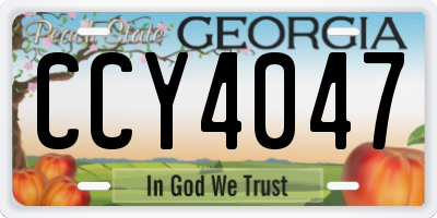 GA license plate CCY4047