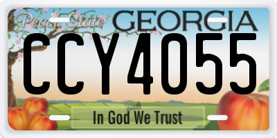 GA license plate CCY4055