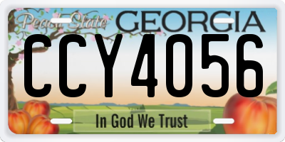GA license plate CCY4056