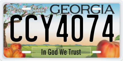 GA license plate CCY4074