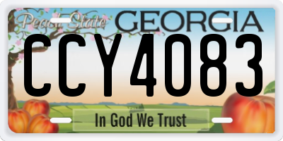 GA license plate CCY4083