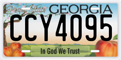 GA license plate CCY4095