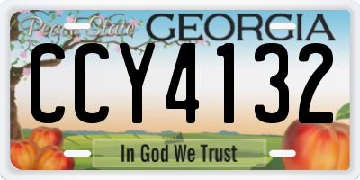 GA license plate CCY4132