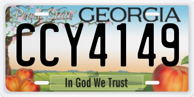 GA license plate CCY4149