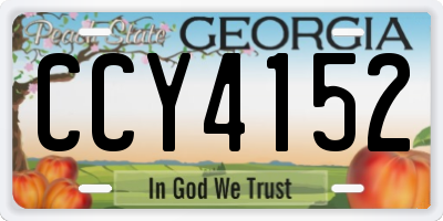 GA license plate CCY4152