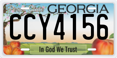 GA license plate CCY4156