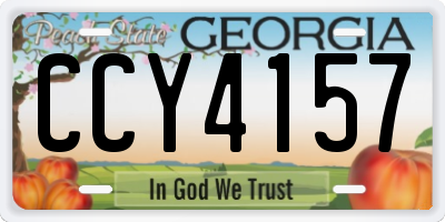 GA license plate CCY4157