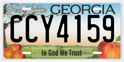GA license plate CCY4159