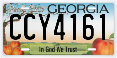 GA license plate CCY4161