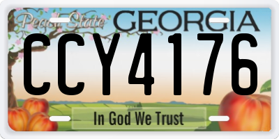 GA license plate CCY4176