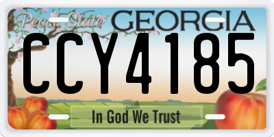 GA license plate CCY4185