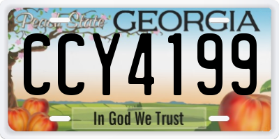 GA license plate CCY4199